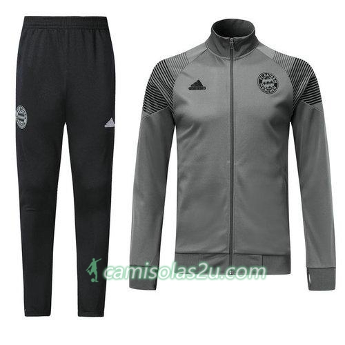 FC Bayern München Casaco de Treino Conjunto Cinza 2018/19 FC Bayern München Casaco de Treino Conjunto Cinza 2018/19